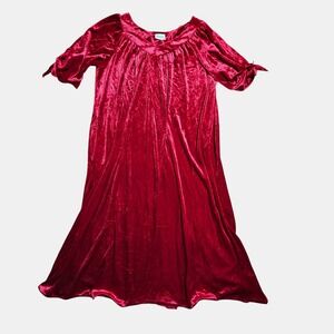 Vintage Appel Velvet Velour Night Dress 2XL Loungewear‎ Retro Glam 70s 80s